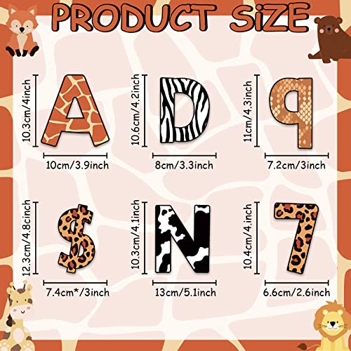 266 Pcs Letters Combo Pack Set Bulletin Board Letters Jungle Safari Animal Prints Letters and Number Accents Bulletin Board Display Home School Classroom Decor - style: Animal
