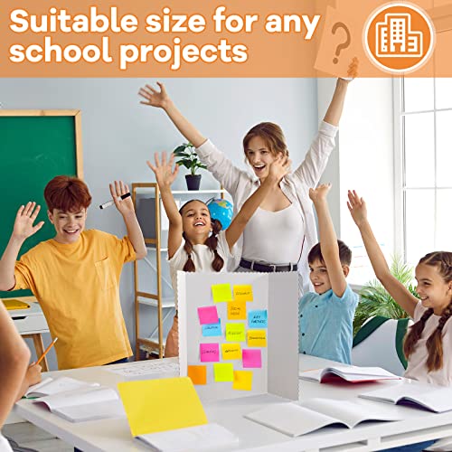 Ctosree 24 Pcs 14 * 22 Inch Tri Fold Poster Board Bulk, Science Fair Project Display Paperboard, Single Wall, Lightweight Presentation Board (White) - color: White, size: 14 x 22 inch
