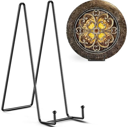 TR-LIFE 16 Inch Heavy Duty Plate Stand (2 Pack) - Metal Display Easel for Large Plates, Picture Frames, Signs, Posters, and Decorative Platters - size: 16 Inch