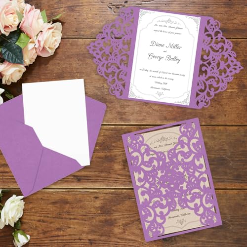 Purple Cardstock 8.5 x 11 80lb Halloween Card Stock For Printer, Goefun 24 Sheets Purple Construction Paper for Wedding Invitations, DIY Cards, Menus, Crafts - color: purple