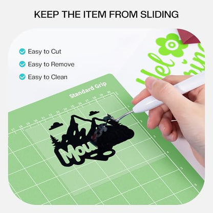 Likcut Cutting Mat 12"x12" for S31 Vinyl Cutter Machine - Standard Adhesive Mat Compatible with Cricut Maker, 3 Pack - color: Green, size: 12"L x 12"W Standard Adhesive
