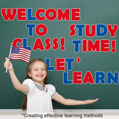 150 PCS Large 6" Bulletin Board Letters Set, 4th of July Classroom Alphabet Cutout Letter for Memorial Day Bulletin Board Display Home School, A Great Helper to Inspire Students' Learning Interest - style: 4th of July