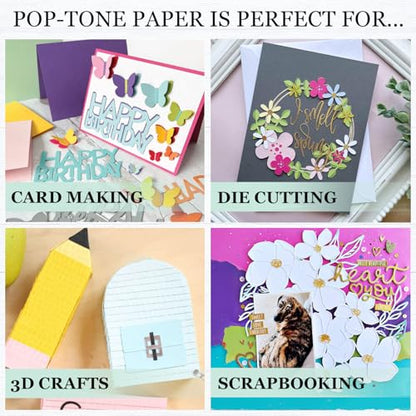 Cardstock Warehouse Pop-Tone Banana Split Yellow Cardstock Paper – 50 Sheets, 8.5 x 11" - 65 lb / 175 GSM Premium Yellow Card Stock for Die-cutting, Crafts, Printing, Card Making and DIY Projects - color: Banana Split