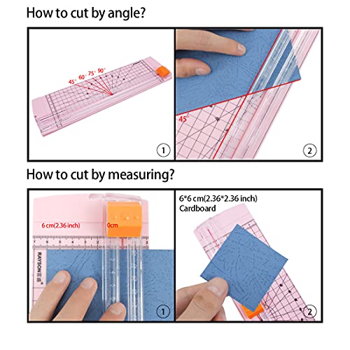 Rayson Paper Cutter Trimmer, A4 Size, 12" Craft Cutter, Light Pink | A4 12" paper trimmer for coupons, craft paper, photos and DIY projects; compact light pink design. - color: Pink