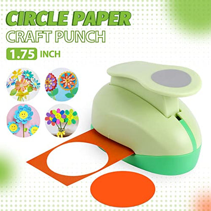 UCEC Circle Punch, 1.75 Inch Hole Punch for Crafting, Scrapbooking, Cards, Arts and Fun Projects - Handmade Paper Craft Circles - color: Circle, size: 1.75 Inch