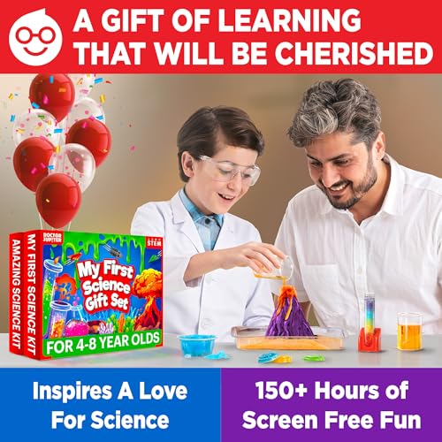 Doctor Jupiter My First Science Gift Set for Kids Ages 4+ | Birthday Gift Ideas for 4-5-6-7-8 Year Old Boys & Girls | STEM Learning & Education Toys - style: Amazing Science Gift Set: 4+