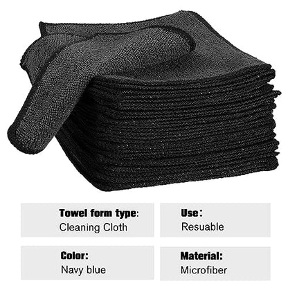 Tanlade Cleaning Cloth Dry Erase Cloth Cleaning Rags Reasonable Kitchen Towels Microfiber Towels Cars Wash(6 x 6 Inch,Black,30 Pcs) - color: Black, size: 6 x 6 Inch