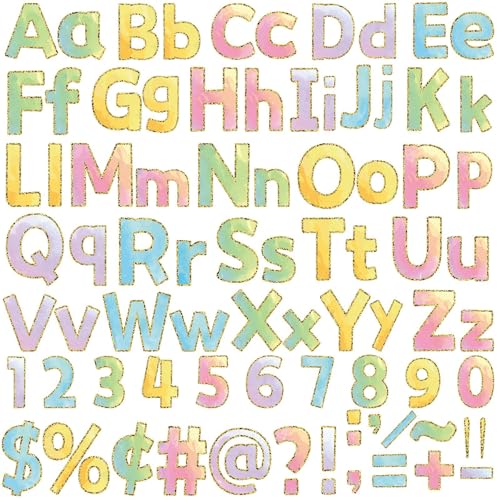 chiazllta 266 Pcs Letters Combo Pack Set Bulletin Board Letters Watercolor Letters and Number Accents for Bulletin Board Display Home School Classroom Decor - style: Watercolor