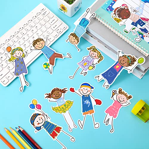 Zonon 90 Pcs Kids Cutouts Classroom Bulletin Board Decoration for Office Classroom Party Bulletin Board Wall Chalkboard Home Decor - style: Kids Style