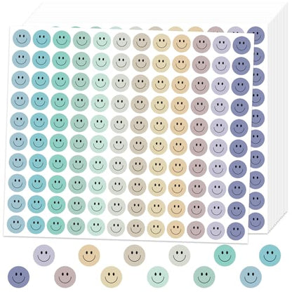 6000Pcs Smile Stickers, Small Smiley Face Stickers Colorful Happy Face Stickers Mini Incentive Stickers Reward Stickers Behavior Chart Stickers Small Stickers for Students Teachers Supplies - style: Smile Face Blue