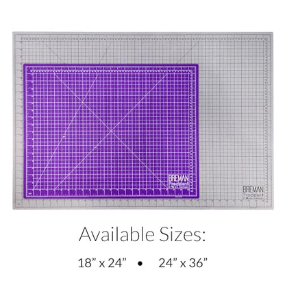 Breman Precision 24x36 Inch Self Healing Cutting Mat – 2-Sided 5-Ply PVC Purple/Gray Cutting Mats for Crafts, Sewing, Quilting & DIY Projects with Durable Non-Slip Surface and Precise Grid Lines - color: Purple/Gray, size: 24x36