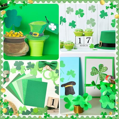 60Sheets Green Cardstock 8.5x11" Glitter Card Stocks Dark Green Scrapbook Paper Light Green Construction Paper for Crafts Invitations Greeting Cards Making School Office Home Supplies - color: Green