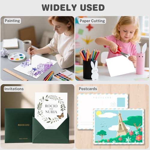 Cardstock 5x7, 110 Sheets, White Card Stock, 5x7 Cardstock Paper, 75lb/ 200gsm Heavyweight Blank Cards for Printer,DIY,Wedding Invitations, Thankyou Cards, Postcards - color: White, size: 5x7IN-110 Sheets