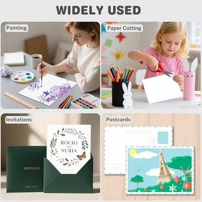 Cardstock 5x7, 220 Sheets, White Card Stock, 5x7 Cardstock Paper, 75lb/ 200gsm Heavyweight Blank Cards for Printer,DIY,Wedding Invitations, Thankyou Cards, Postcards - color: White, size: 5x7IN-220 Sheets