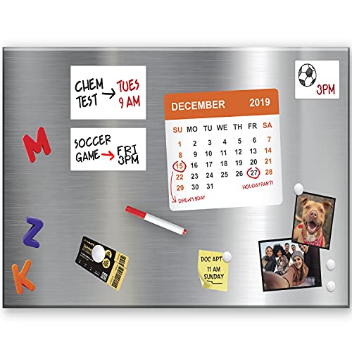 Magnet and Message Board | Super Jumbo 30 x 40 x 0.7 Inch Magnet and Message Board | Mountable Steel Bulletin Board (Silver) - size: 30"W x 40"H