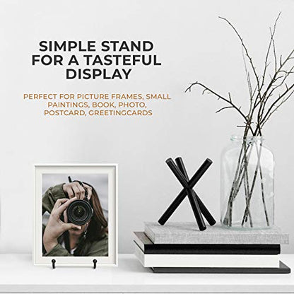 TR-LIFE Plate Stands for Display - 3 Inch Plate Holder Display Stand + Metal Frame Holder Stand for Picture, Decorative Plate, Book, Photo Easel (2 Pack) - size: 3 Inch