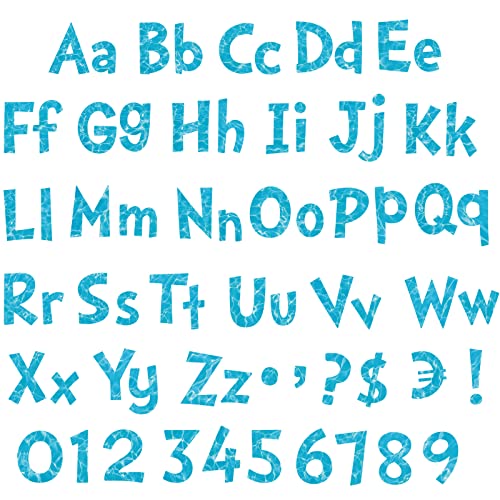 Tenare 134 Pieces 5 Inch Bulletin Board Letters Alphabet Numbers Letters Combo Set Cutouts for Bulletin Board Display Home Back to School Decor(Sea Style) - style: Sea Style