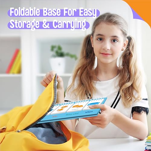 Sentence Flip Charts, 80 Double Sided Cards 40 Sentences, Learn Parts of Speech Who/What/Where Sentence Building Freestanding Flip Chart Educational Tool for Preschool Kindergarten 1st 2nd Grade - style: Sentence-C