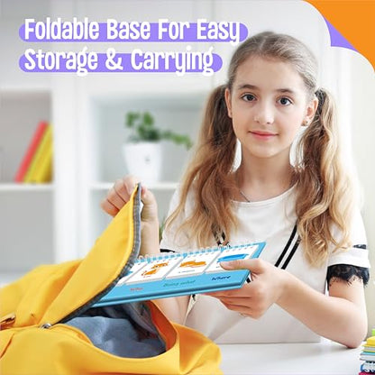 Sentence Flip Charts, 80 Double Sided Cards 40 Sentences, Learn Parts of Speech Who/What/Where Sentence Building Freestanding Flip Chart Educational Tool for Preschool Kindergarten 1st 2nd Grade - style: Sentence-C
