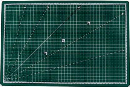 Takagi A3 Cutter Mat, Green, Approx. 17.7 x 11.8 inches (450 x 300 mm), M&M [Can be used on both sides] [Convenient square & precision scale] Work Bench DIY Cutter Craft Stationery Cutting Cutting