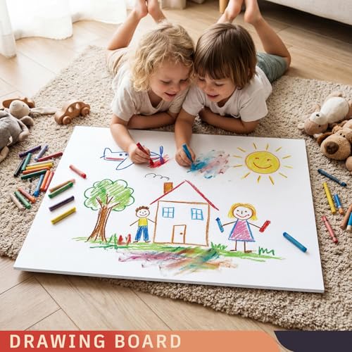 Frametory Self-Adhesive Foam Board, 8x10 Inch - 10 Pack White Mounting Boards with Sticky Backing, Acid-Free 3/16" (5mm) Thick Poster Board for Craft, Photo Mounting, Vision Boards & Presentations - size: 8x10