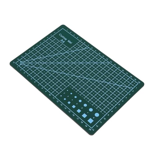 SUNGOOYUE Cutting Mat A5 PVC Self Healing Cutting Board 21 X 15cm Grid Surface Table Protection for Craft Sewing Drawing and Hobby Users Easy to Use for Home Office (Green) - color: Green