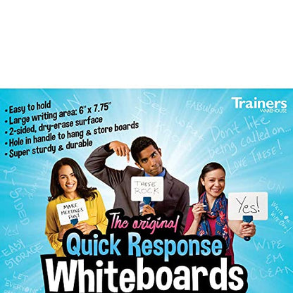 Trainers Warehouse Quick Response Boards, Sets, Great for Ice Breakers, Casting Votes, Classrooms, and More, Durable Construction (1 Single) - size: 1 Board - 6" x 7.75"