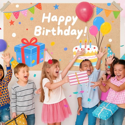 Tatuo 4 Pcs 30" x 48" Large Blank Brown Paper Banners for Teacher Appreciation Poster Crafts Decoration 120gsm Thick Kraft Paper Banner for Summer Camp Activities Wedding Baby Shower Party Decor - size: 30" X 48"