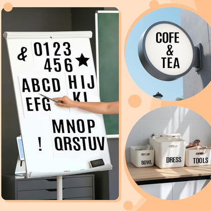 2940 Pcs Letter Stickers Vinyl Mailbox Numbers and Letters, 30 Sheets Small Alphabet Number Stickers Self-Adhesive Waterproof Sticker Letters for Window Vehicle Bulletin Poster Board (Black,1 Inch) - color: Black, size: 1 Inch