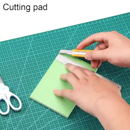 A3/A4/A5 Double-Sided Grid Cutting Mat, Stain-Resistant Craft Board with Angle Guide for Scrapbooking, Sewing, Quilting & Art Projects - color: A4 Blue