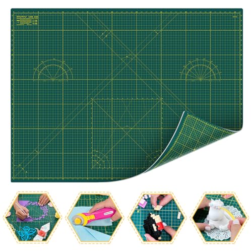 Self Healing Cutting Mat A0 36"x48" – Double Sided 5-Ply Craft Mat for Sewing, Quilting, Fabric, Scrapbooking – Green/Green - color: Green, size: 48"L x 36"W