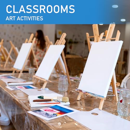 Falling in Art 16 Inch Wood Easel Stand, Tabletop Display Stand A-Frame Artist Easel for Painting Canvas, Portable Photo, Picture and Sign Holder (8 Pack) - style: 8 Pack