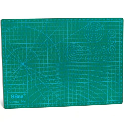 Self Healing Cutting Mat with Grid for Handmade Paper Cutting, Leather Crafts, Carving, Desktop Protectors 5-Ply Quilting Board A3-45x30x0.3cm(18 x12 x 0.118in Green) - size: 17.7"L x 11.8"W