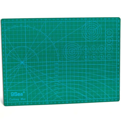 Self Healing Cutting Mat with Grid for Handmade Paper Cutting, Leather Crafts, Carving, Desktop Protectors 5-Ply Quilting Board A3-45x30x0.3cm(18 x12 x 0.118in Green) - size: 17.7"L x 11.8"W