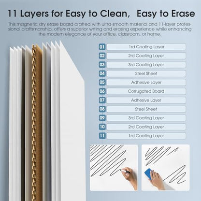 MaxGear Easel Whiteboard with Stand, 36" x 24" Double-Sided Dry Erase Board | Flip Chart, Height Adjustable,Foldable, Portable for Home Office Classroom Teaching, 2PCS - size: 24"W x 36"H (2 Pack), style: Silver Frame