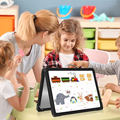 Small Dry Erase White Board Double-Sided Magnetic Portable White Board Desktop Foldable Tabletop Whiteboard Easel for Home, Office, Classroom - size: desktop 16"x12" black