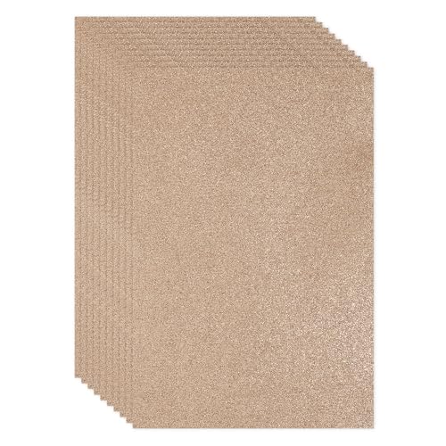 PATIKIL 2mm(1/10") Thick Adhesive Glitter Foam Sheet 16x24inch(40x60cm) Brown, EVA Shiny Foam Board for Craft, 6 Pcs - color: Brown