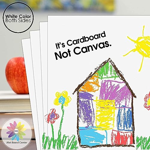 Mat Board Center, Pack of 25, 12x18 White Backing Boards, 4-Ply Thickness Cardboard for Picture/Photo/Framing Back Support - size: 12x18