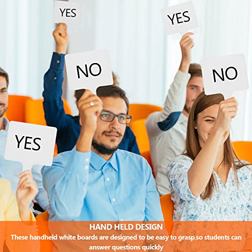 72 Pieces Dry Erase Answer Paddles Handheld Double Sided Paddles Mini White Boards Small White Board Dry Erase Signs Auction Paddles for Students Teachers Classroom Voting Bridal Shower Games
