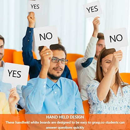 72 Pieces Dry Erase Answer Paddles Handheld Double Sided Paddles Mini White Boards Small White Board Dry Erase Signs Auction Paddles for Students Teachers Classroom Voting Bridal Shower Games