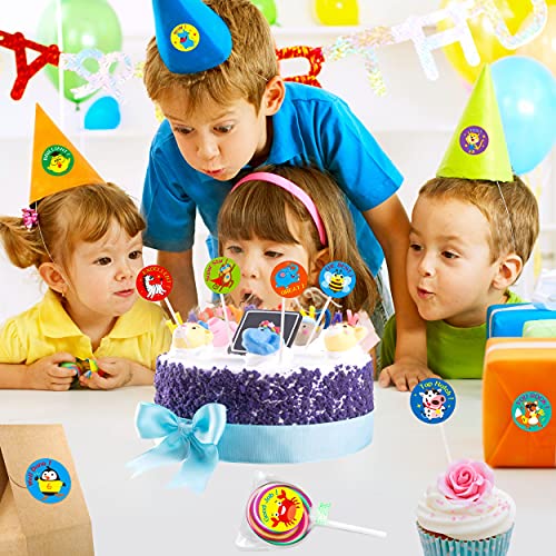 600 Incentive Stickers Adorable Round Animal Encouraging Stickers Teacher Reward Motivational Sticker in 16 Designs with Perforated Line (Each Measures 1.5" in Diameter) - style: Cartoon Animal