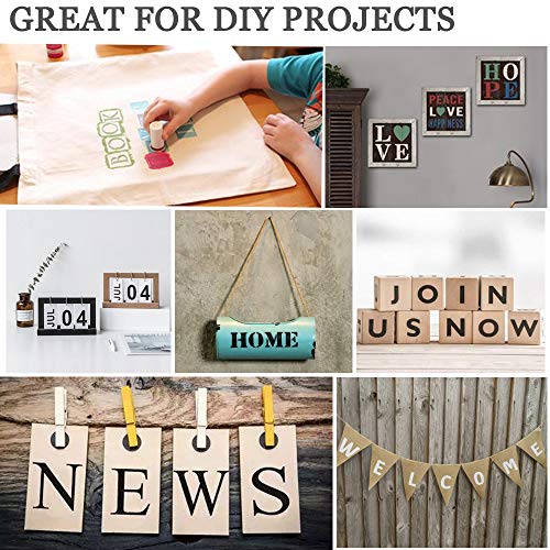 1 Inch Letter Stencils Kit, Alphabet Art Craft Stencils, Reusable Plastic Letters and Numbers Stencil Set for Wood, Wall, Fabric, Rock, Chalkboard, Signage and DIY Art Projects (White, 36 Pcs) - size: Font Sizes:1 Inch