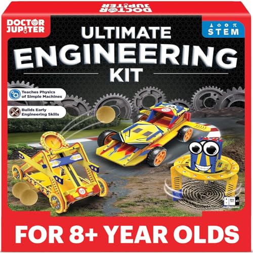Doctor Jupiter Ultimate Engineering Kit | STEM Toys for Ages 8-13 | Science Kits for Kids | Birthday Gift Ideas for Boys & Girls 8-9-10-11-12-13 Year Old | DIY Educational Projects - style: Ultimate Engineering Kit: 8+