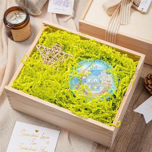 Mefleet 2 LB Crinkle Cut Paper Shred Filler Light Green Crinkle Shredded Paper for Gift Box - Gift Basket Bag Filler - Grass Cushion Stuffing for Christmas Holiday Packaging Wrapping - color: Light Green