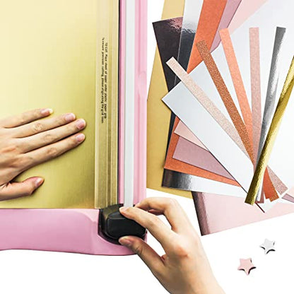 A4 Metallic Thick Cardstock, 32 Sheets 250 gsm Card stock Paper for Card making Scrapbook,School Projects, Shiny Metallic Cardstock Assortment Glitter, Mirror, Foil, Pearlescent