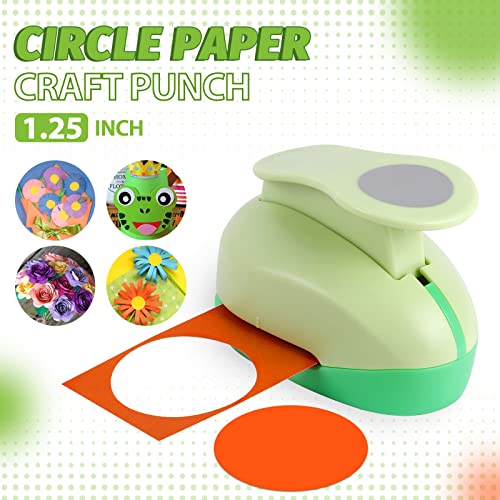 UCEC Circle Punch, 1.25 Inch Circle Hole Punch, Paper Punch Circles Craft Punch Handmade Paper Punch for Crafting Scrapbooking Cards Arts Fun Projects - color: Circle, size: 1.25 Inch