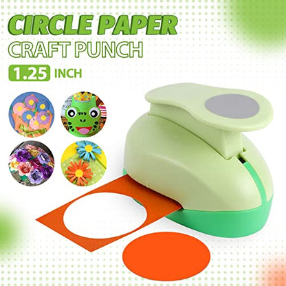 UCEC Circle Punch, 1.25 Inch Circle Hole Punch, Paper Punch Circles Craft Punch Handmade Paper Punch for Crafting Scrapbooking Cards Arts Fun Projects - color: Circle, size: 1.25 Inch
