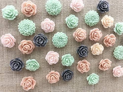 24Pcs Decorative Pushpins,Cork Board Tacks,Bulletin Board Tacks,Thumb Tack Decorative for CorkBoard, Office Organization or Home - color: Gray