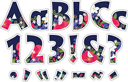 Barker Creek Letter Pop-Outs, 4" Petals, Multicolor Designer Letters for Bulletin Boards, Breakrooms, Reception Areas, Signs, Displays, And More! 4", 255 Characters per Set (1733) - style: Petals