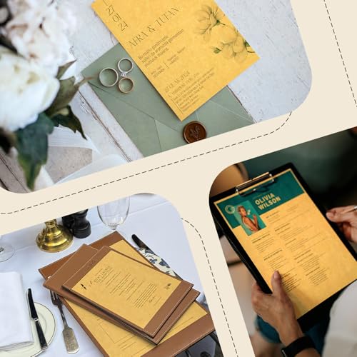 8.5 x 11 Yellow Cardstock 100 Sheets, Goefun Yellow Parchment Card Stock Printer Paper 65lb Cover (180 gsm), Parchment Paper for Printing, Writing, Crafts, Scrapbooking - color: Yellow